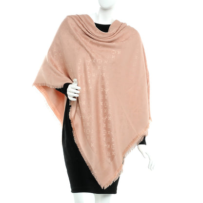 Louis Vuitton Silk Wool Monogram Shawl Natural 2 of 5