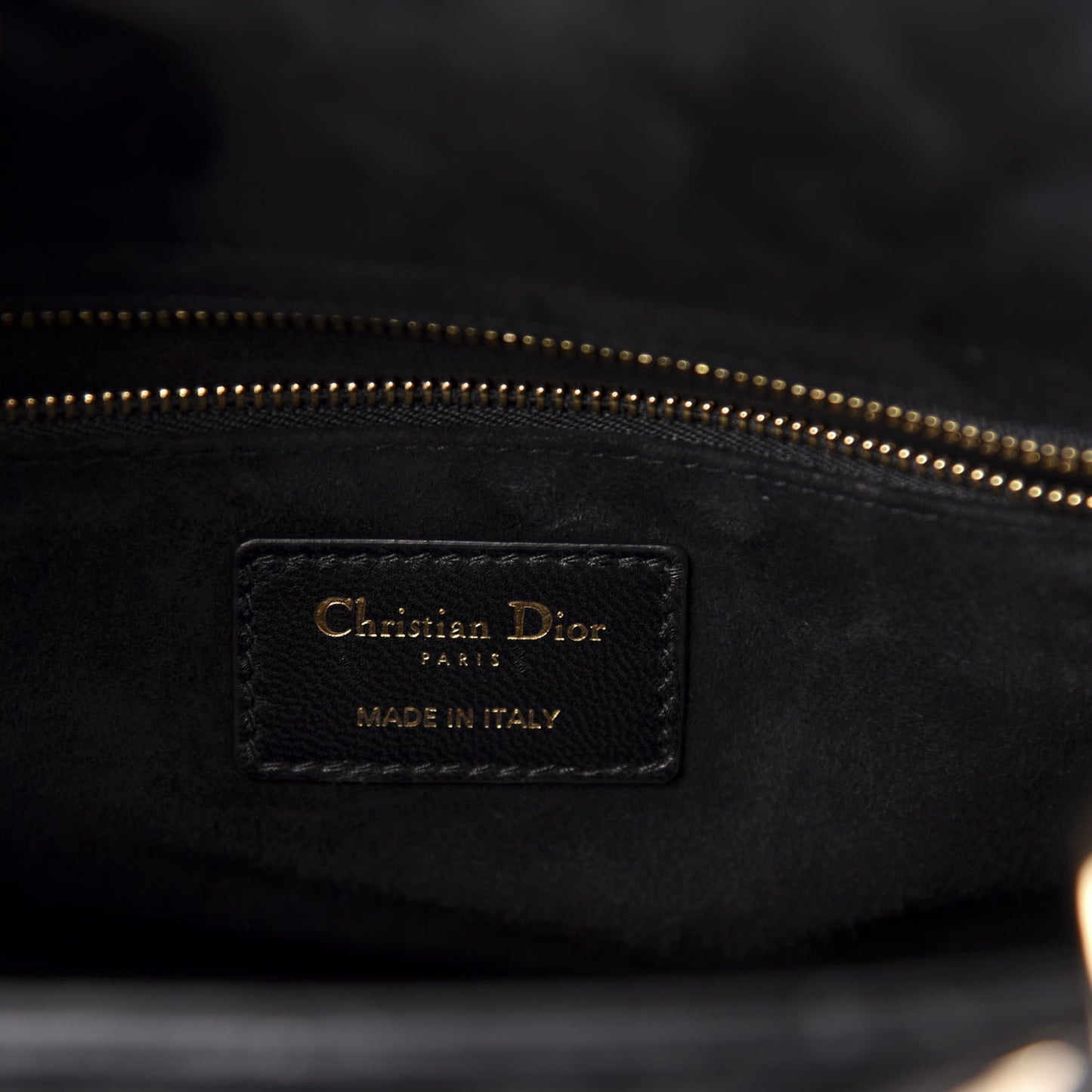 Lambskin Cannage Medium Lady Dior Black