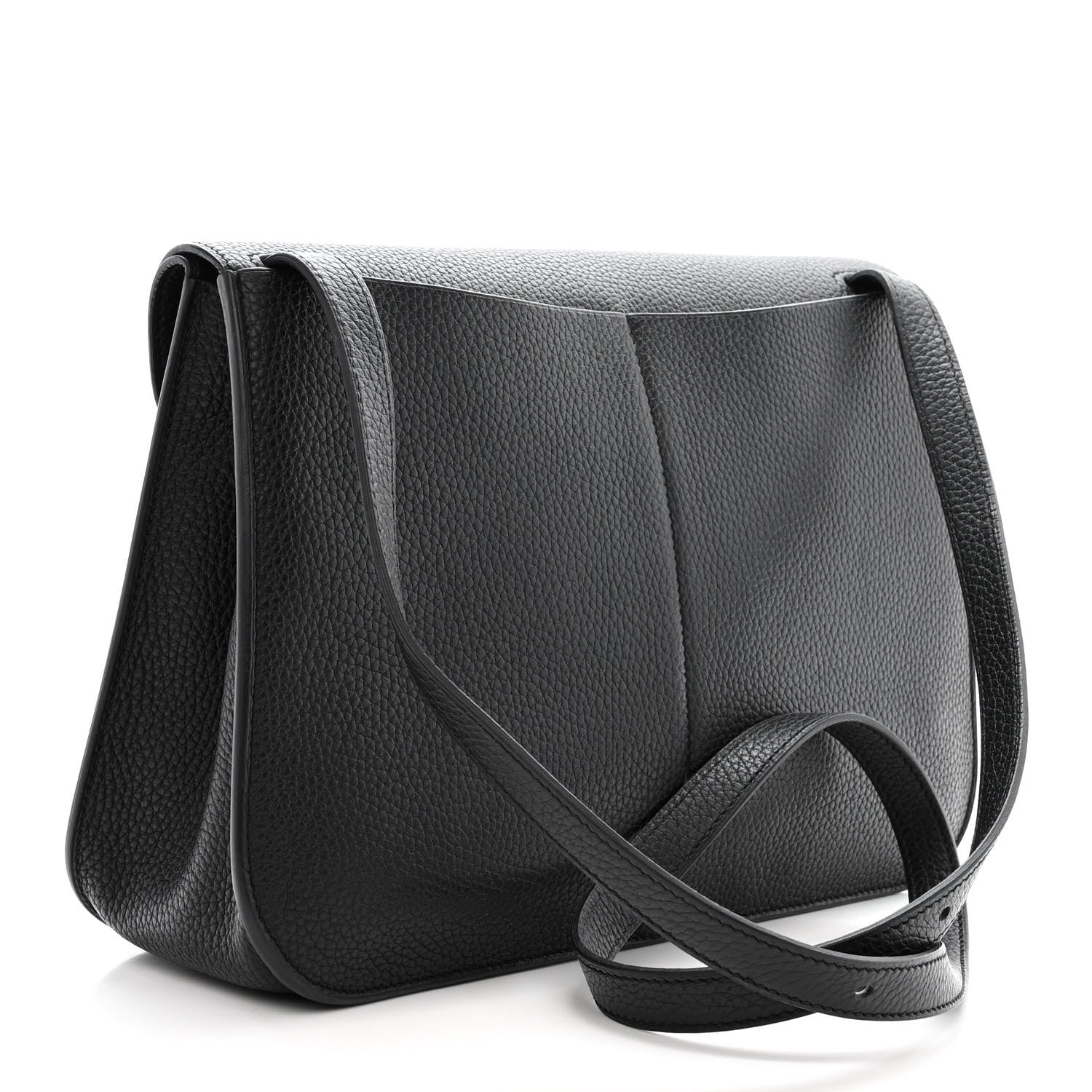 Hermes Taurillon Clemence Halzan 31 GM Black 3 of 10