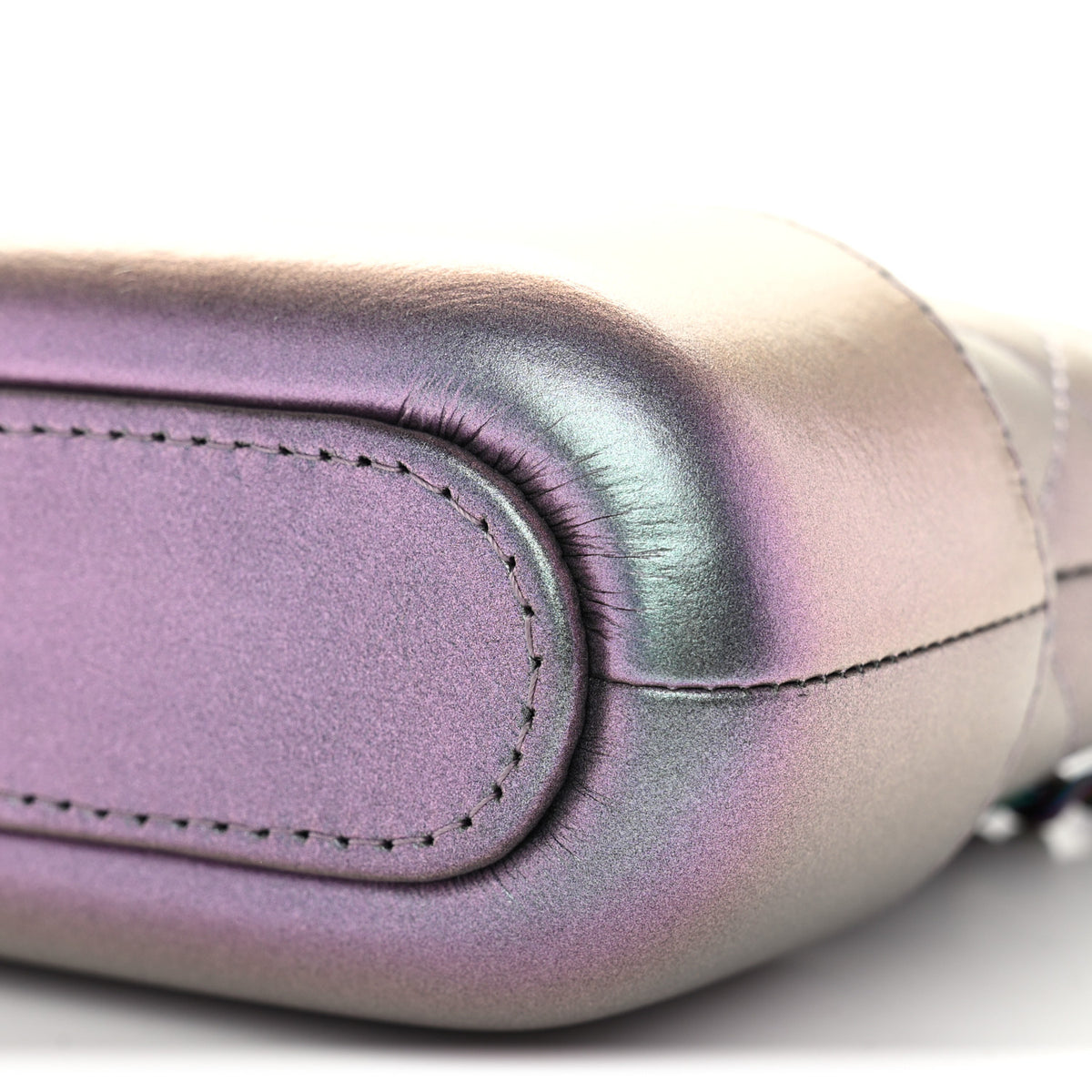 Chanel Iridescent Lambskin Calfskin Quilted Small Gabrielle Clutch With Chain Light Purple 9 of 9