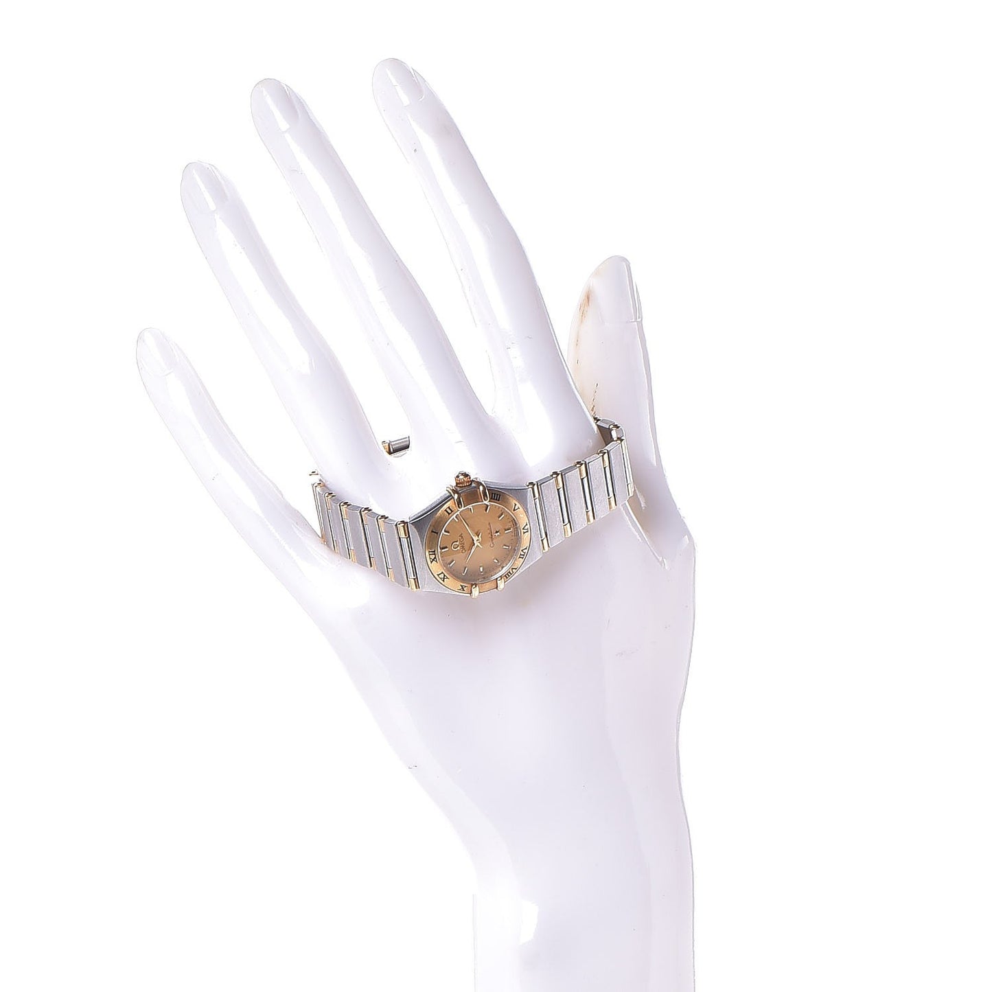 Stainless Steel 18K Yellow Gold 22mm Constellation Quartz Watch Champagne 1262.10