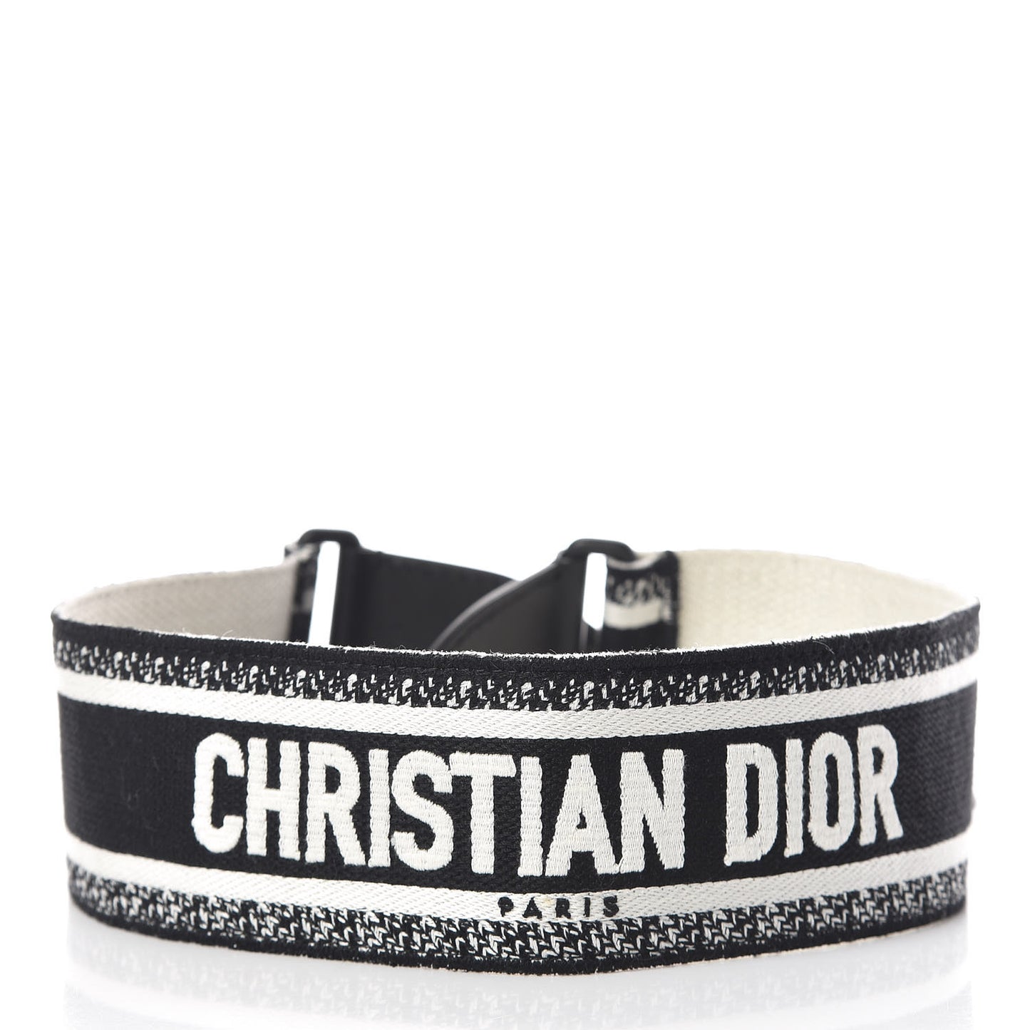 Canvas Embroidered Shoulder Strap Black Ultramatte