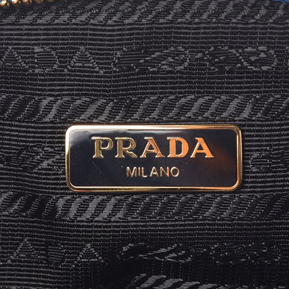 Prada Vitello Daino Cosmetic Pouch Azzurro 6 of 7