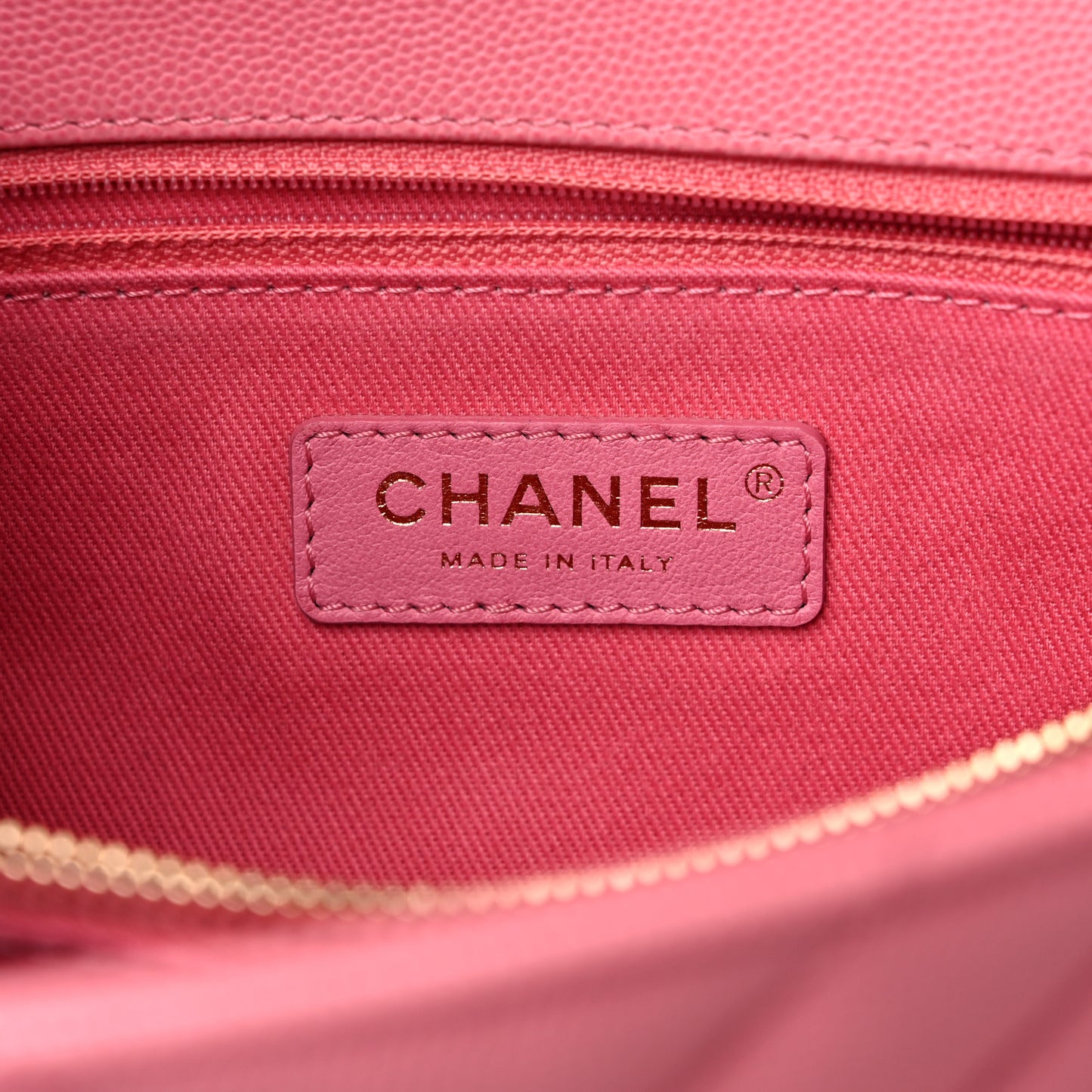 Caviar Chevron Quilted Small Coco Handle Flap Pink
