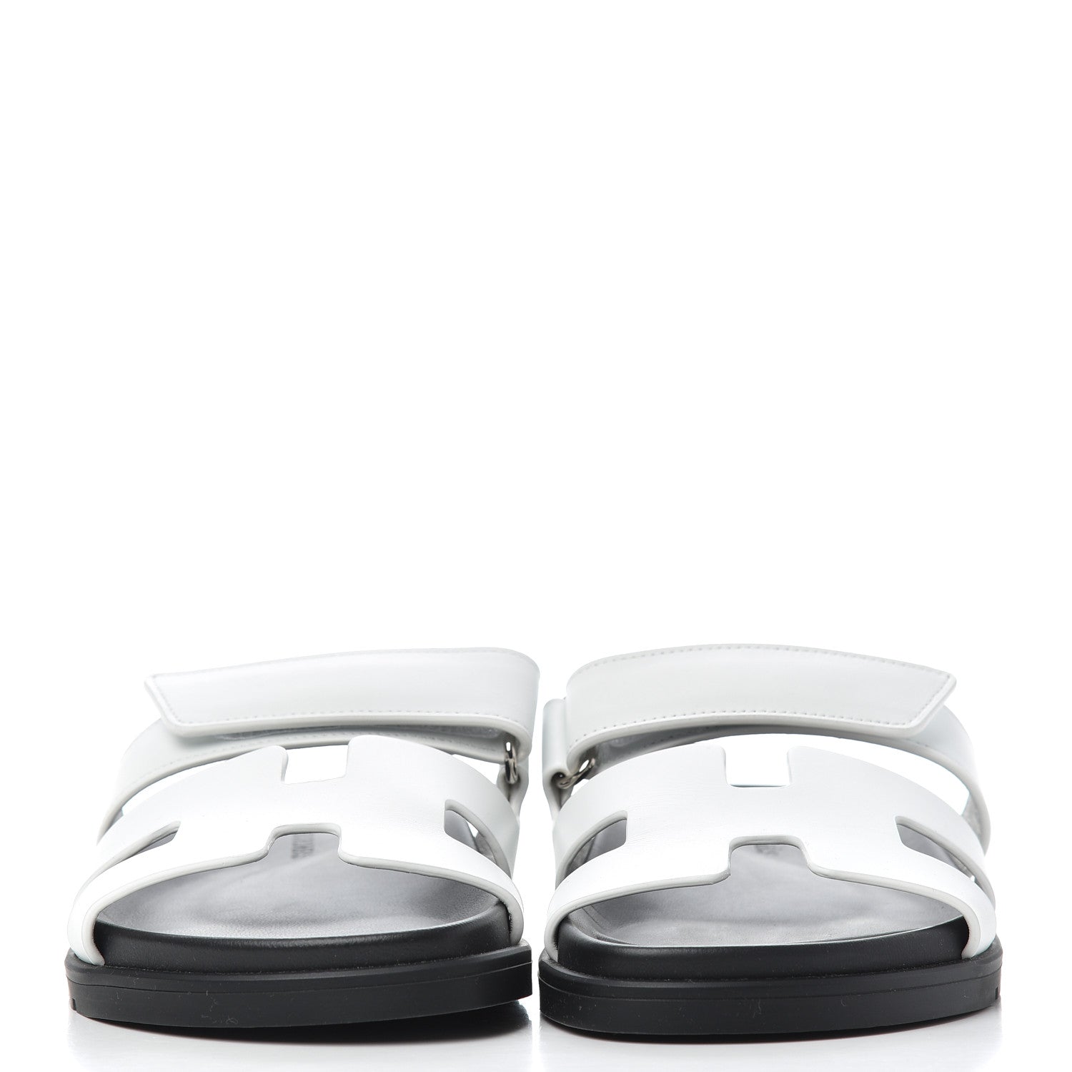 Hermes Calfskin Womens Chypre Sandals 37 White 2 of 10