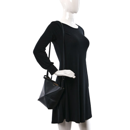 Loewe Shiny Calfskin Mini Puzzle Fold Tote Black 2 of 11