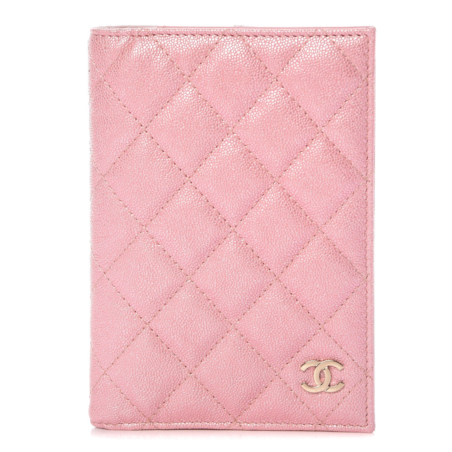 Chanel Iridescent Caviar Quilted Passport Holder Pink 1 of 8