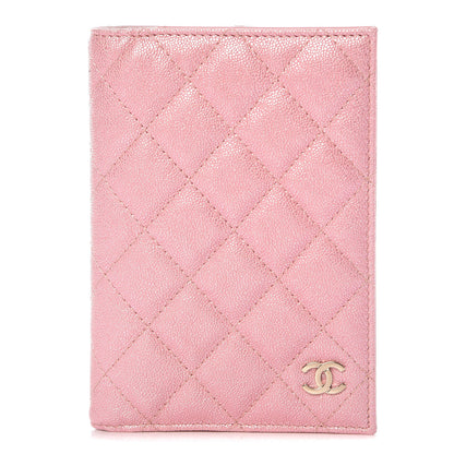 Chanel Iridescent Caviar Quilted Passport Holder Pink 1 of 8