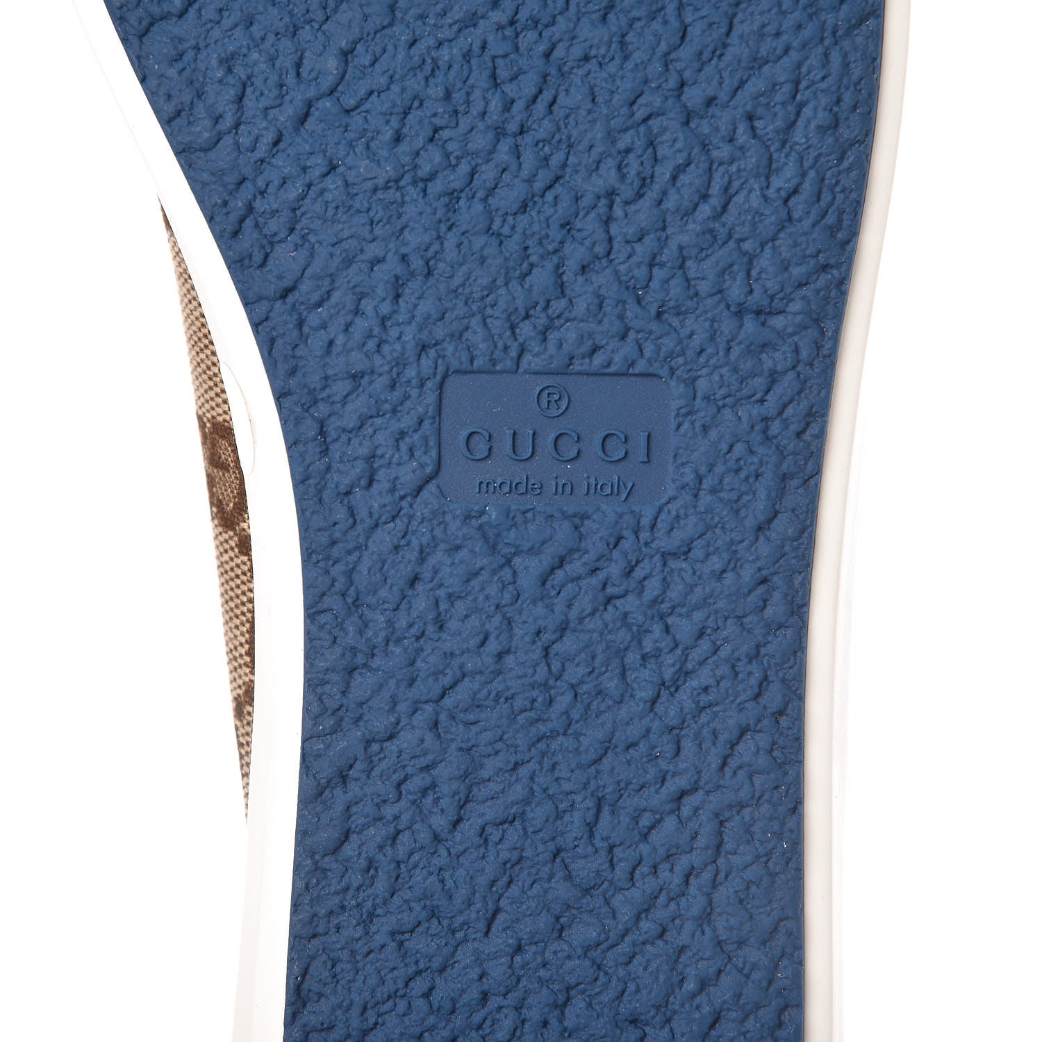 Gucci Monogram Miro Soft Calfskin Ballet Flats 37 Beige Ebony Blue 6 of 9