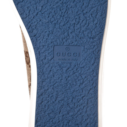 Gucci Monogram Miro Soft Calfskin Ballet Flats 37 Beige Ebony Blue 6 of 9