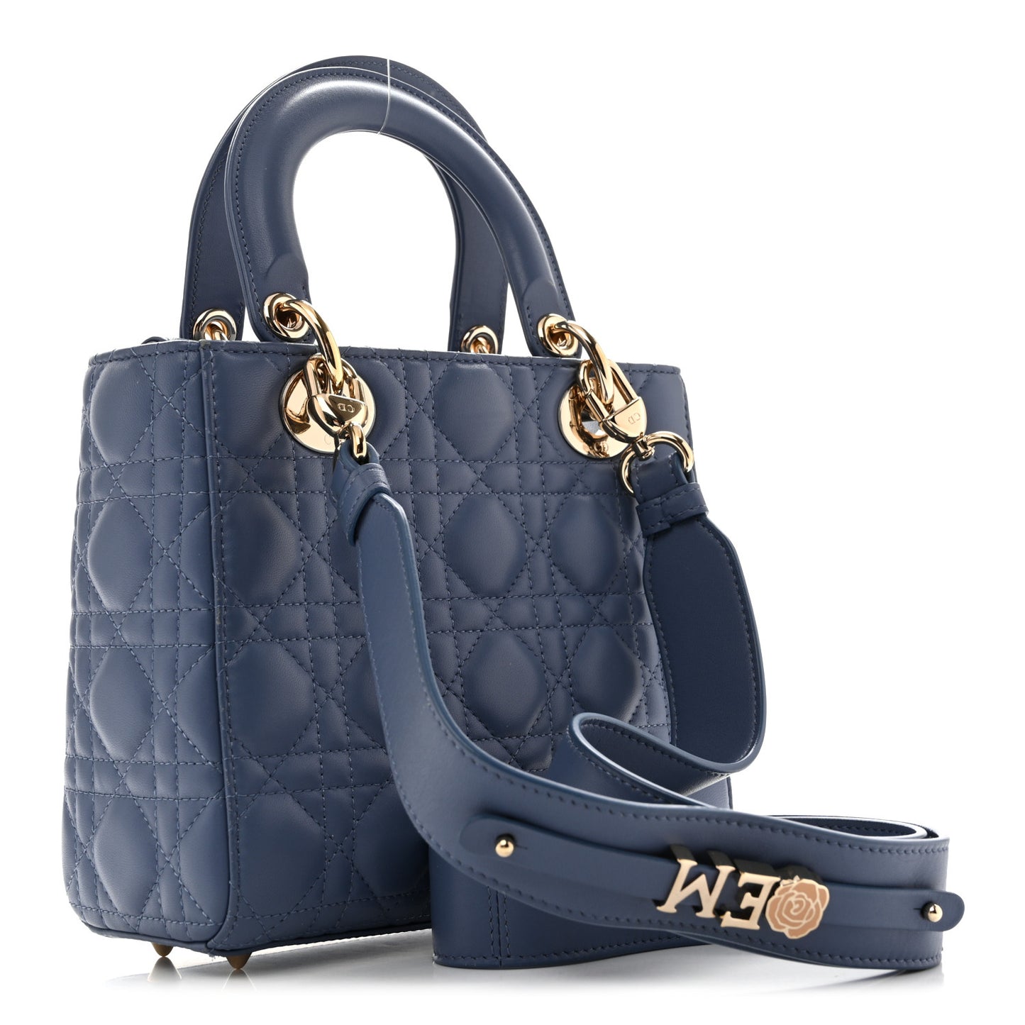 Lambskin Cannage Small My ABCDior Lady Dior Denim Blue