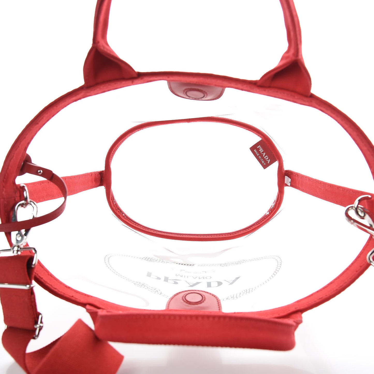 Plexiglass Canapa Small Shopper Tote Rosso