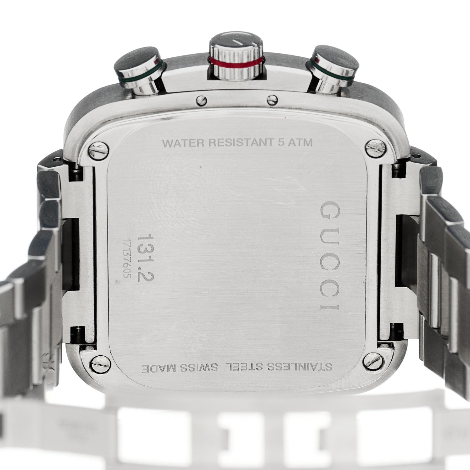 Gucci Stainless Steel 44mm G Coupe Square Chronograph Quartz Watch Silver 4 of 4