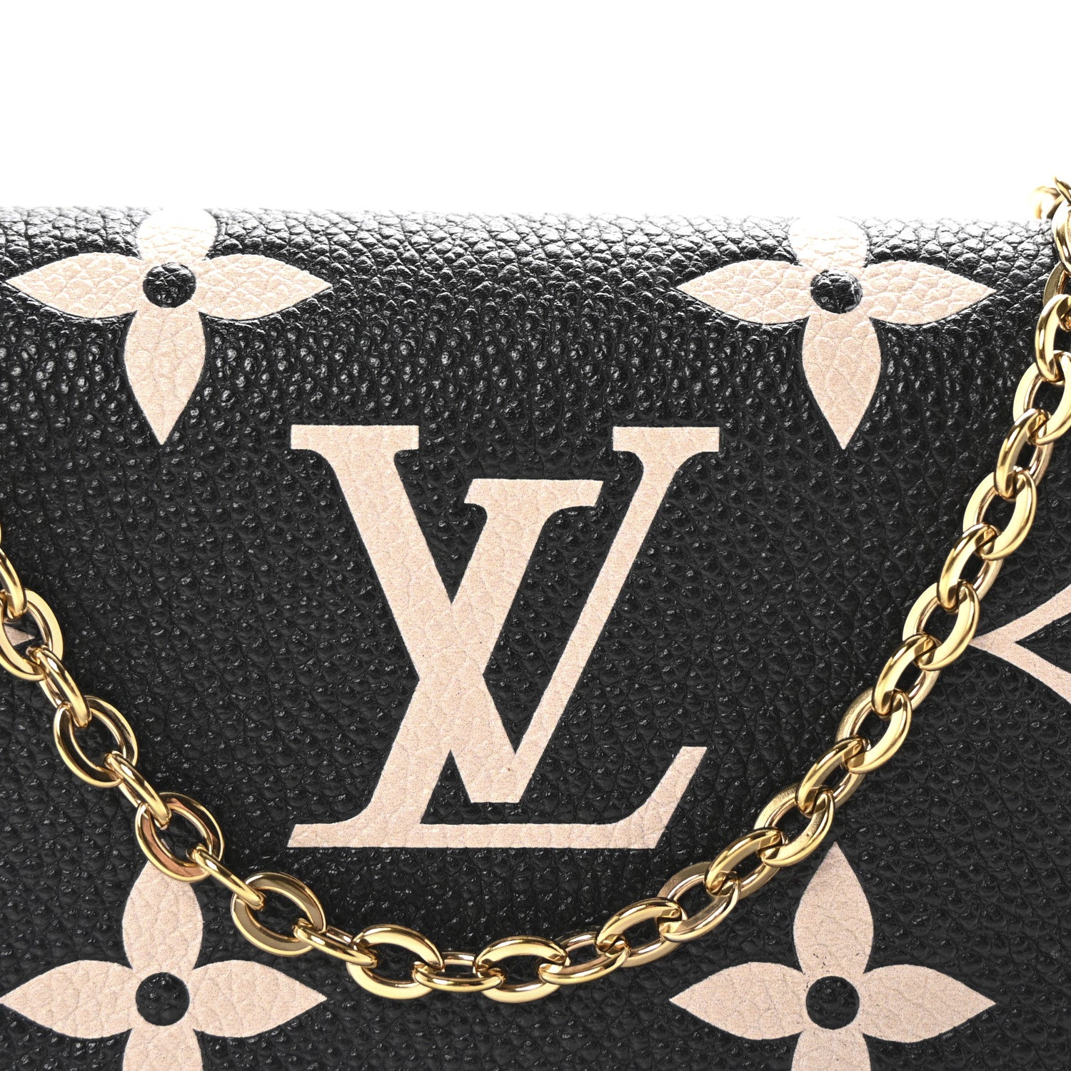 Louis Vuitton Empreinte Monogram Giant Felicie Pochette Black Beige 8 of 10