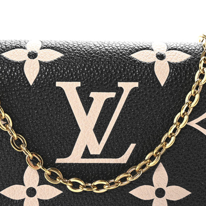 Louis Vuitton Empreinte Monogram Giant Felicie Pochette Black Beige 8 of 10