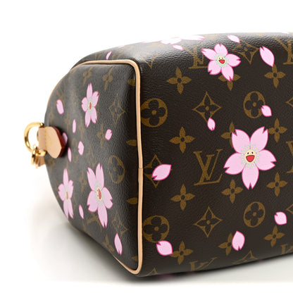 Louis Vuitton LV X TM Monogram Cherry Blossom Speedy Bandouliere 25 Sakura Brown 8 of 9