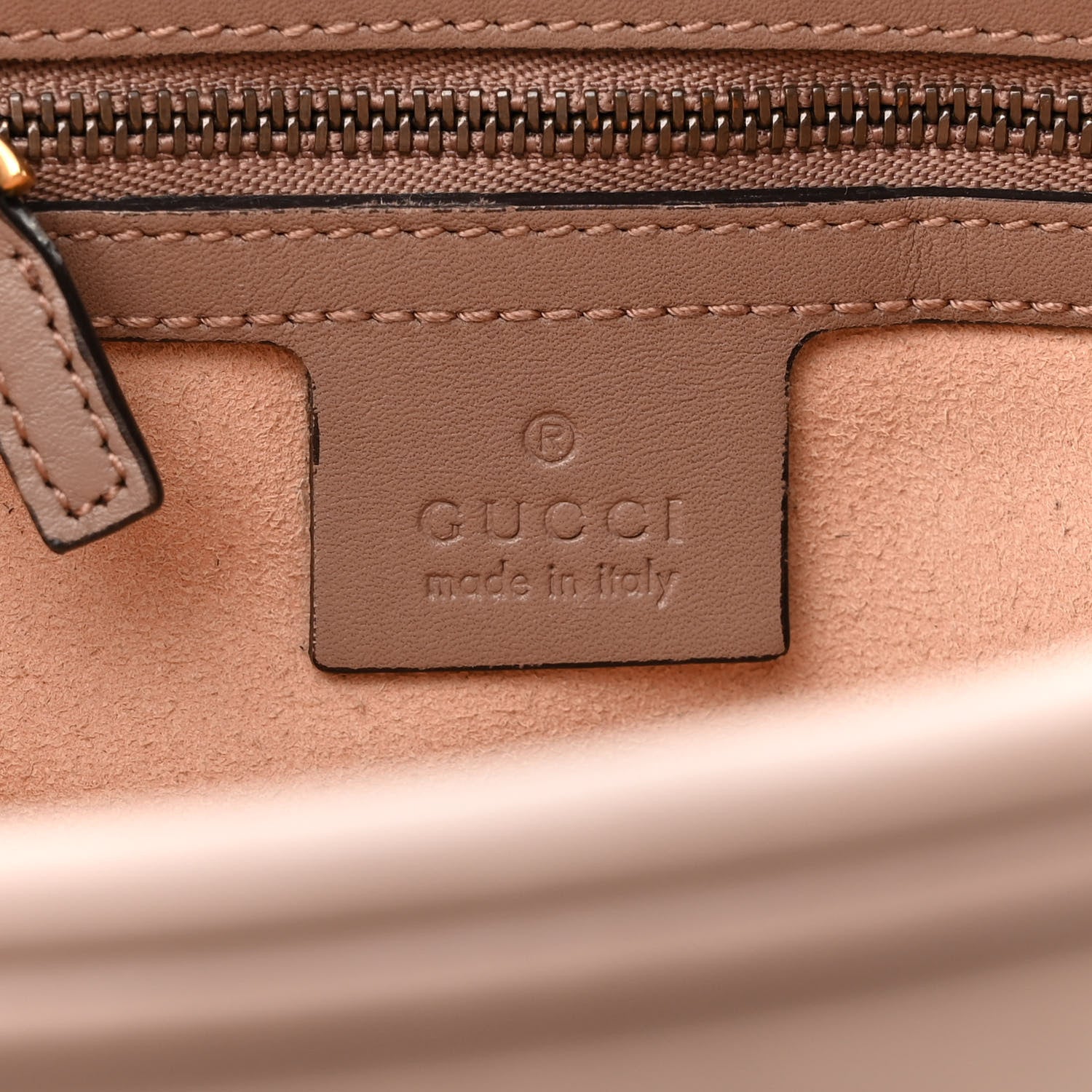 Gucci Calfskin Matelasse Medium GG Marmont Chain Shoulder Bag Porcelain Rose 6 of 11