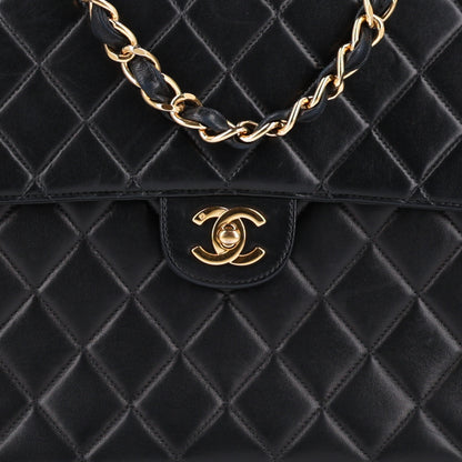 Chanel Lambskin Quilted Jumbo Single Flap Black 12 of 12