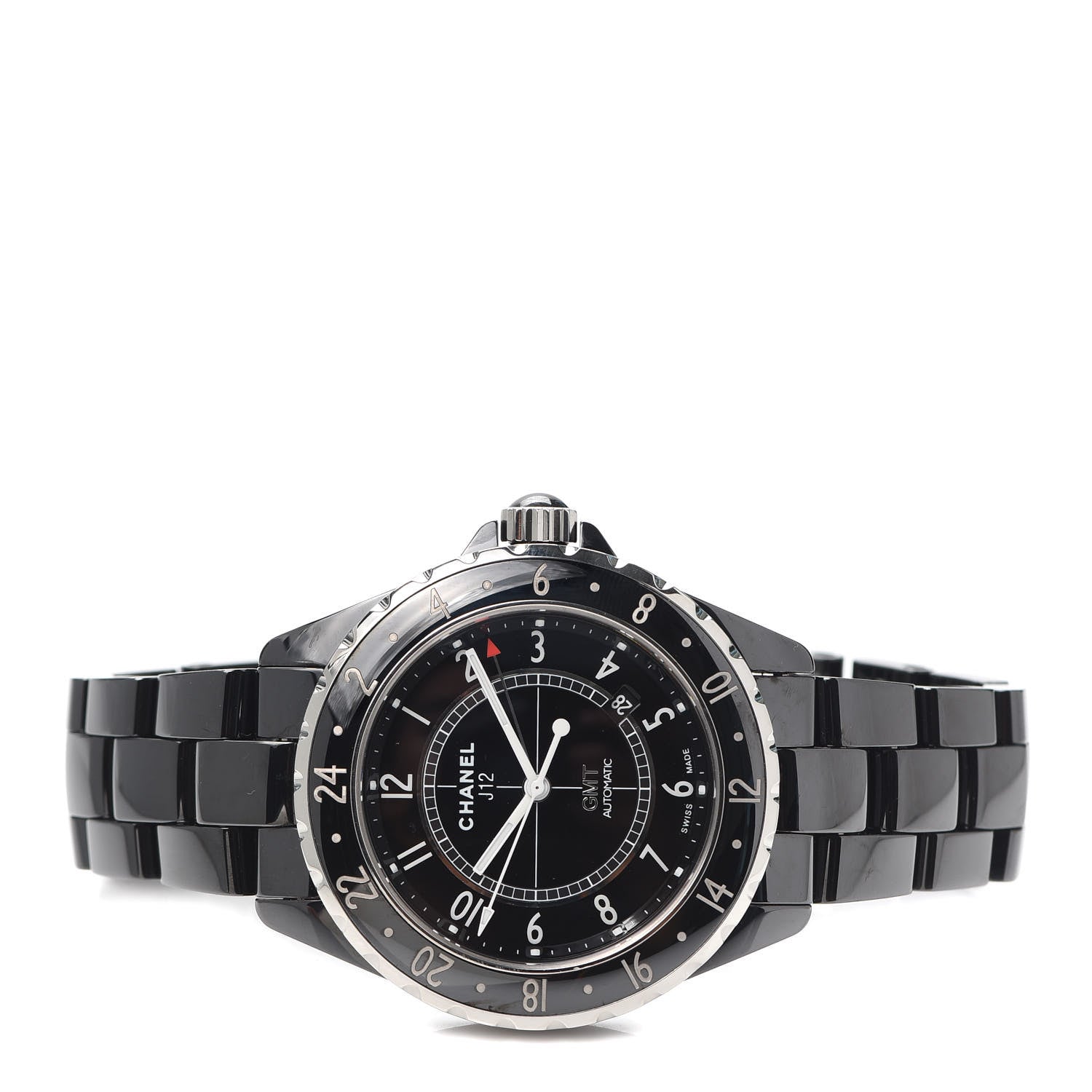 Chanel Stainless Steel Ceramic 41mm J12 GMT Automatic Watch Black 2 of 5