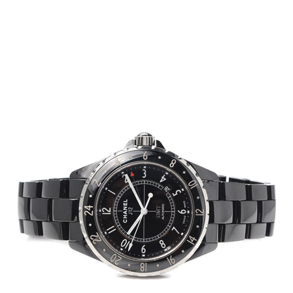 Chanel Stainless Steel Ceramic 41mm J12 GMT Automatic Watch Black 2 of 5