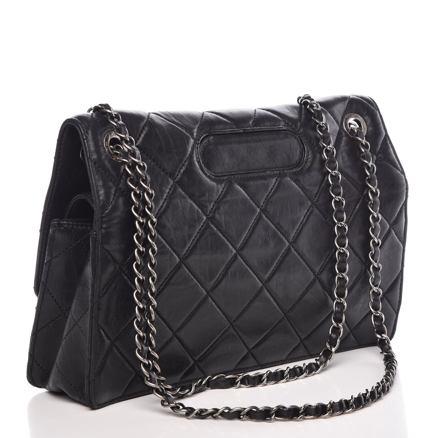 Chanel Washed Lambskin Jumbo Take Away Flap Black 4 of 11