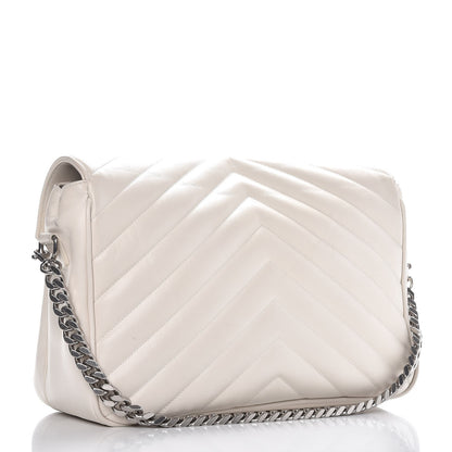 Saint Laurent Calfskin Y Quilted Monogram Loulou Shoulder Bag Porcellana 6 of 15