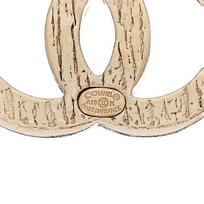 Chanel Metal Textured CC Earrings Gold 4 of 5