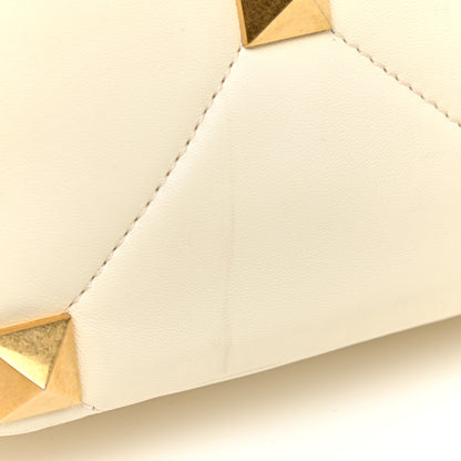 Valentino Garavani Nappa Large Roman Stud Shoulder Bag Ivory 17 of 18
