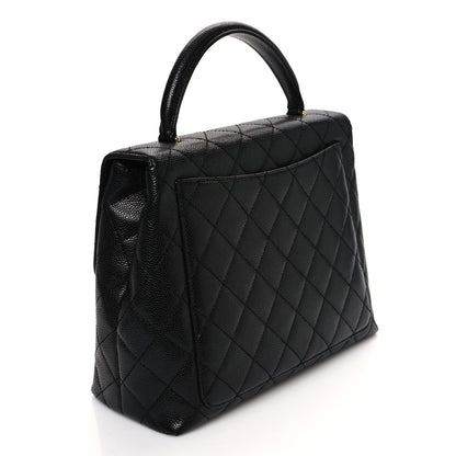 Chanel Caviar Quilted Jumbo Kelly Flap Black 3 of 10