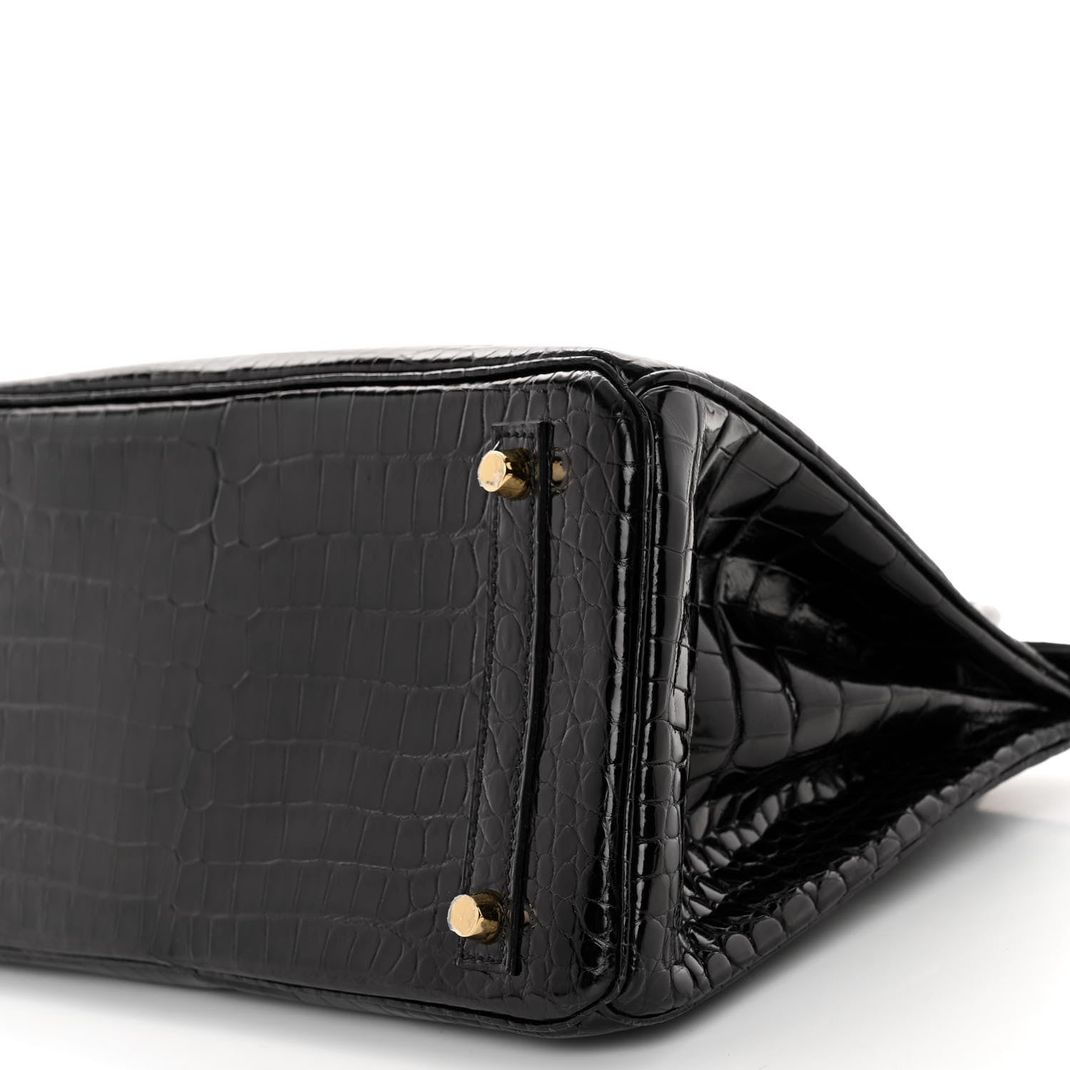 Hermes Shiny Porosus Crocodile Birkin 30 Black 10 of 13