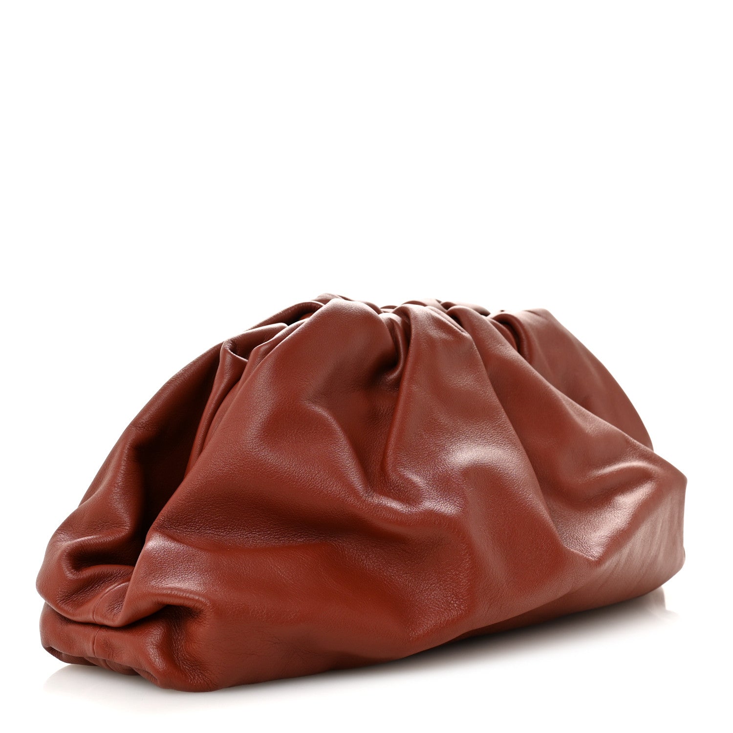 Bottega Veneta Smooth Butter Calf The Pouch Oversized Clutch Rust 3 of 10