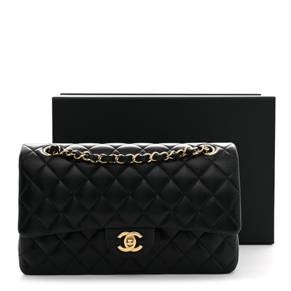 Chanel Lambskin Quilted Medium Double Flap Black 12 of 12