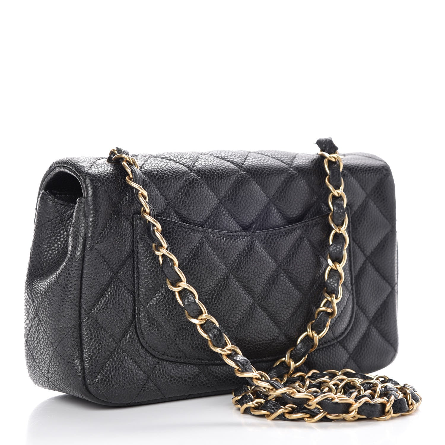 Chanel Caviar Quilted Mini Rectangular Flap Dark Charcoal 3 of 9