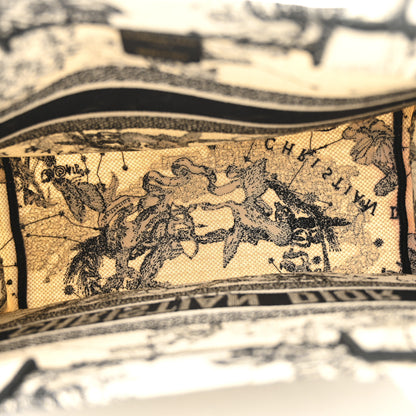 Christian Dior Canvas Zodiac Toile De Jouy Embroidered Medium Book Tote Latte 4 of 13