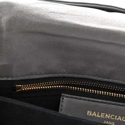 Balenciaga Chevre Gold Metallic Edge Hardware Envelope Clutch Gris Acier 8 of 11
