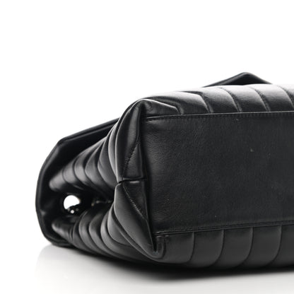 Saint Laurent Calfskin Y Quilted Monogram Medium Loulou Chain Satchel Black 10 of 15