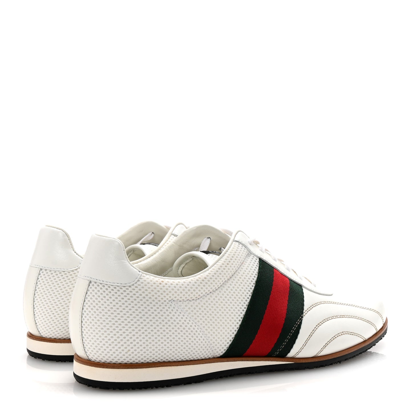 Calfskin Mens Web Sneakers 10 White