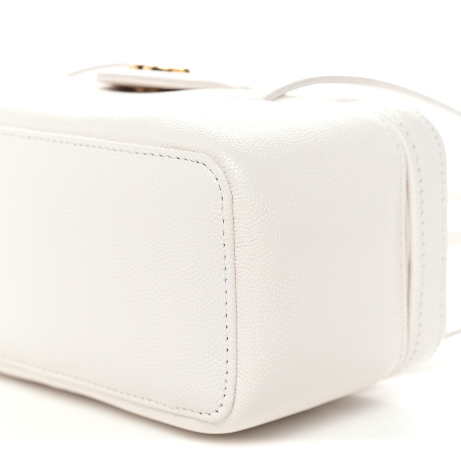 Chanel Shiny Caviar Preppy Coco Long Vanity With Strap White 10 of 11