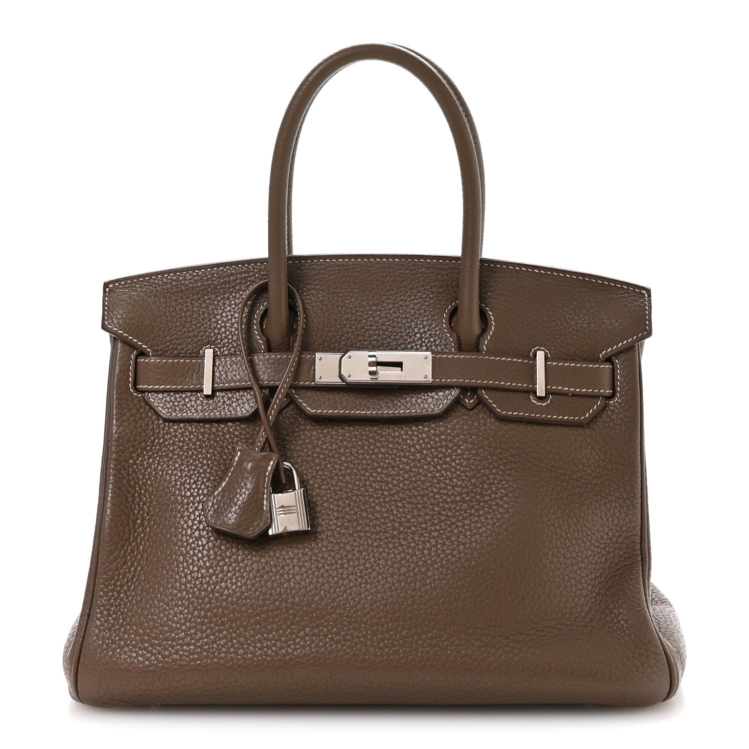 Hermes Taurillon Clemence Birkin 30 Etoupe 1 of 10
