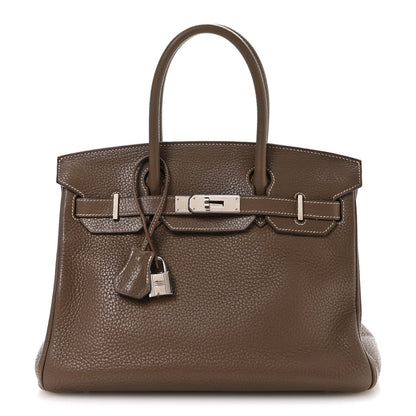 Hermes Taurillon Clemence Birkin 30 Etoupe 1 of 10