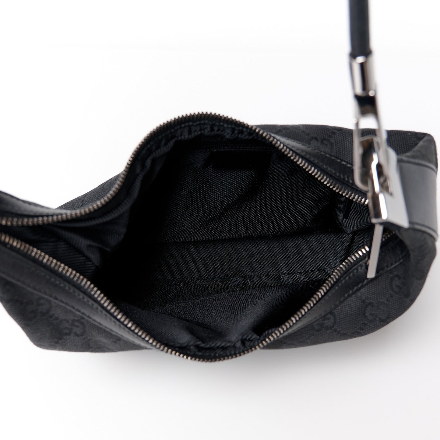 Monogram GG Small Clasp Hobo Black