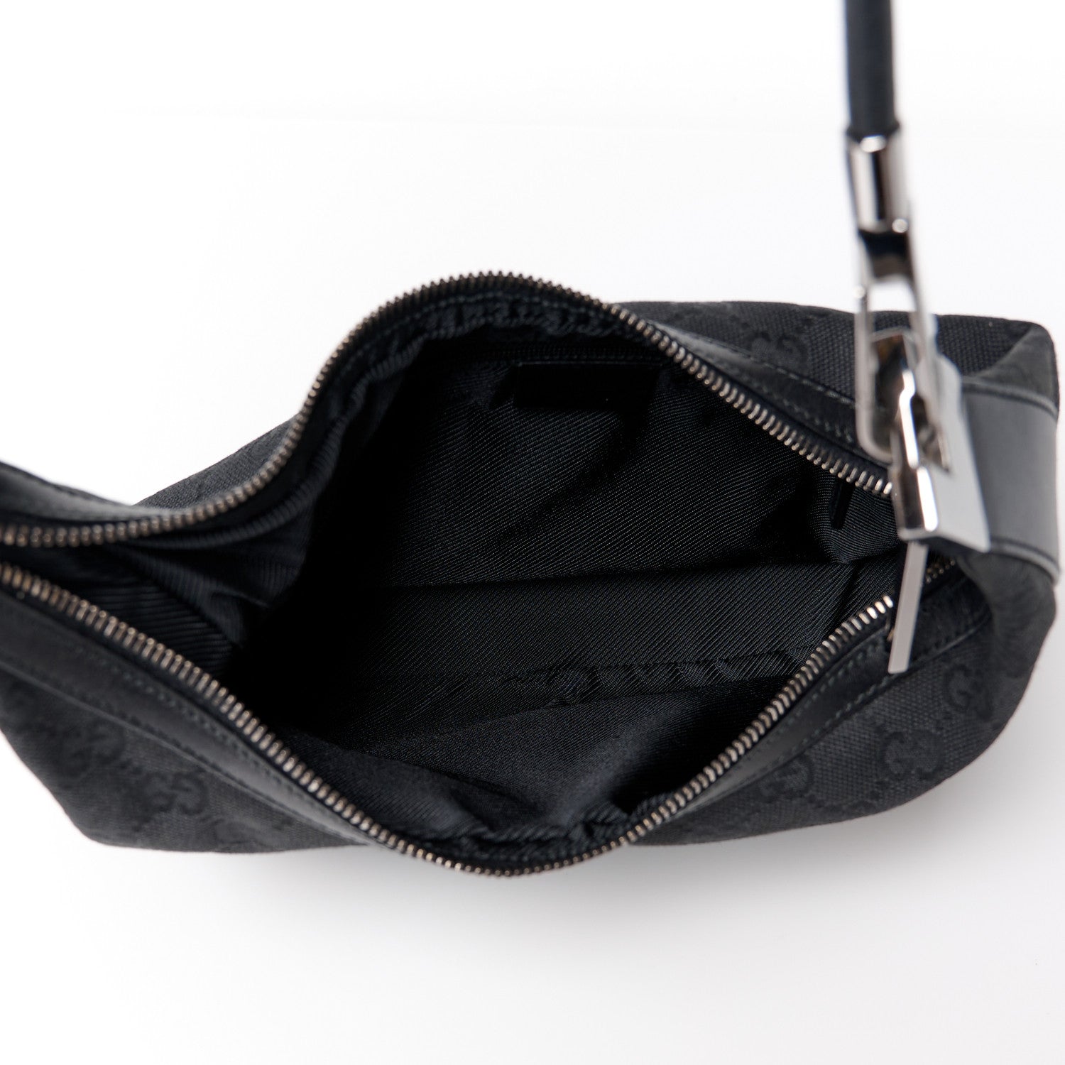Gucci Monogram GG Small Clasp Hobo Black 5 of 12