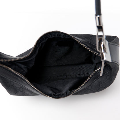 Gucci Monogram GG Small Clasp Hobo Black 5 of 12
