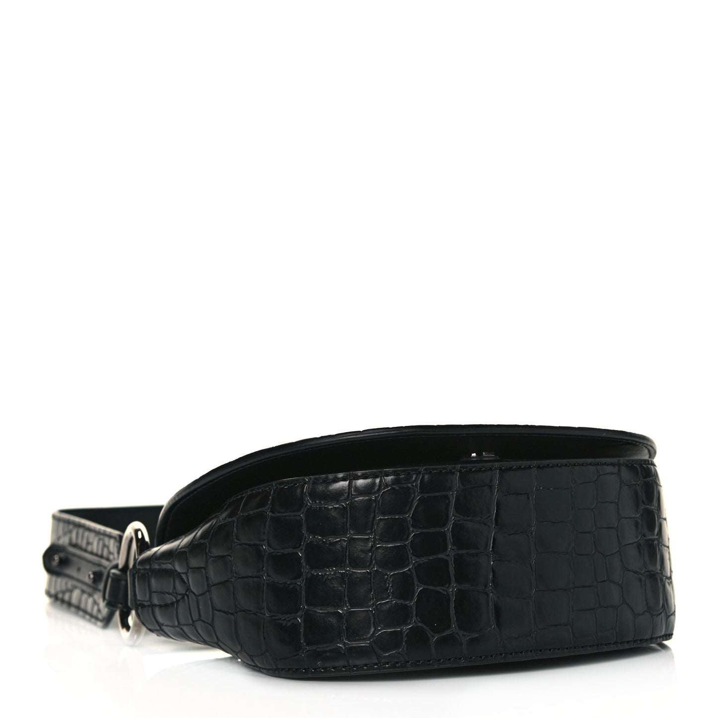 Crocodile Embossed Studded Logo Mini Marlee Black