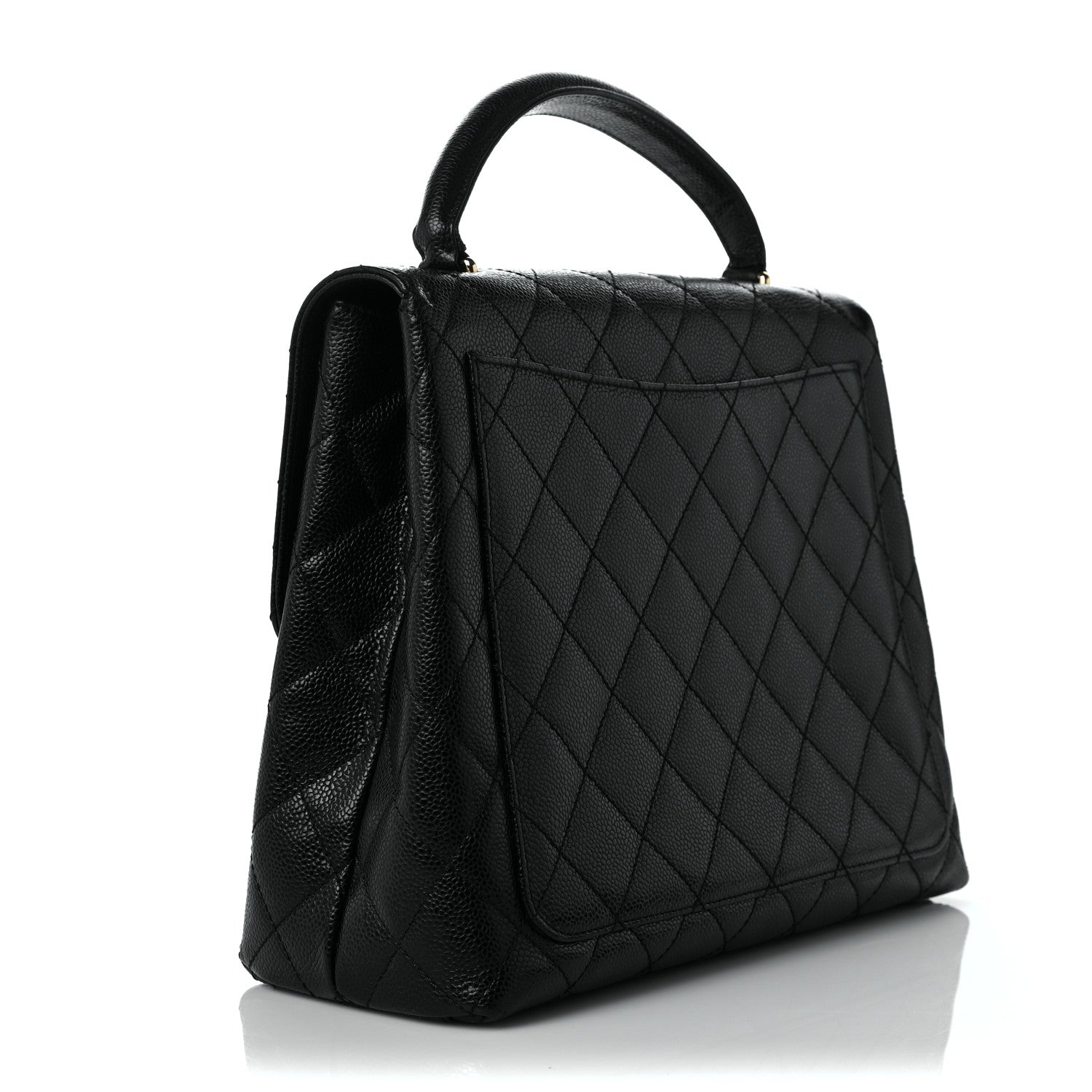 Chanel Caviar Quilted Jumbo Kelly Flap Black 3 of 8
