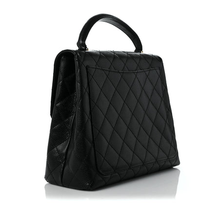 Chanel Caviar Quilted Jumbo Kelly Flap Black 3 of 8