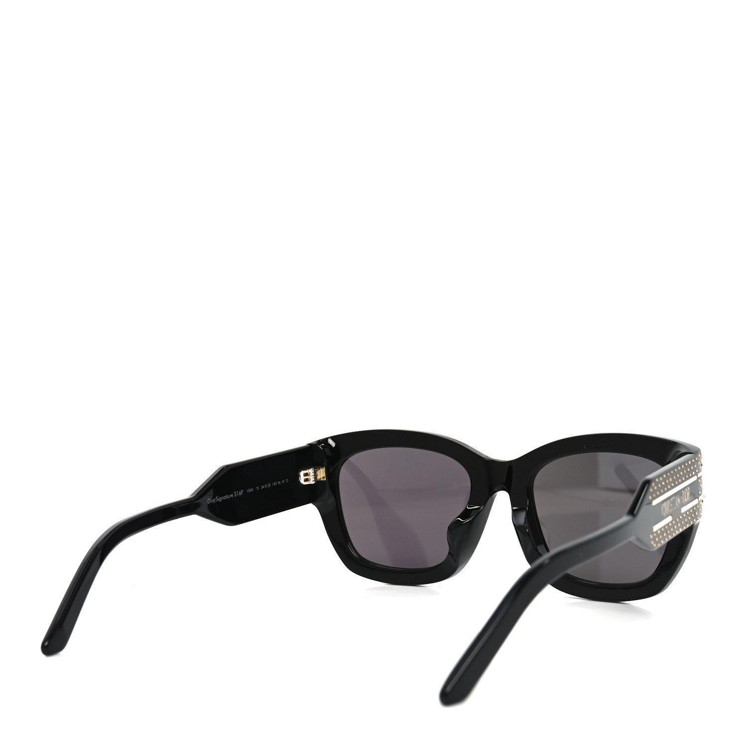 Christian Dior Acetate Studded Diorsignature S16F Square Sunglasses Black Gold 4 of 8
