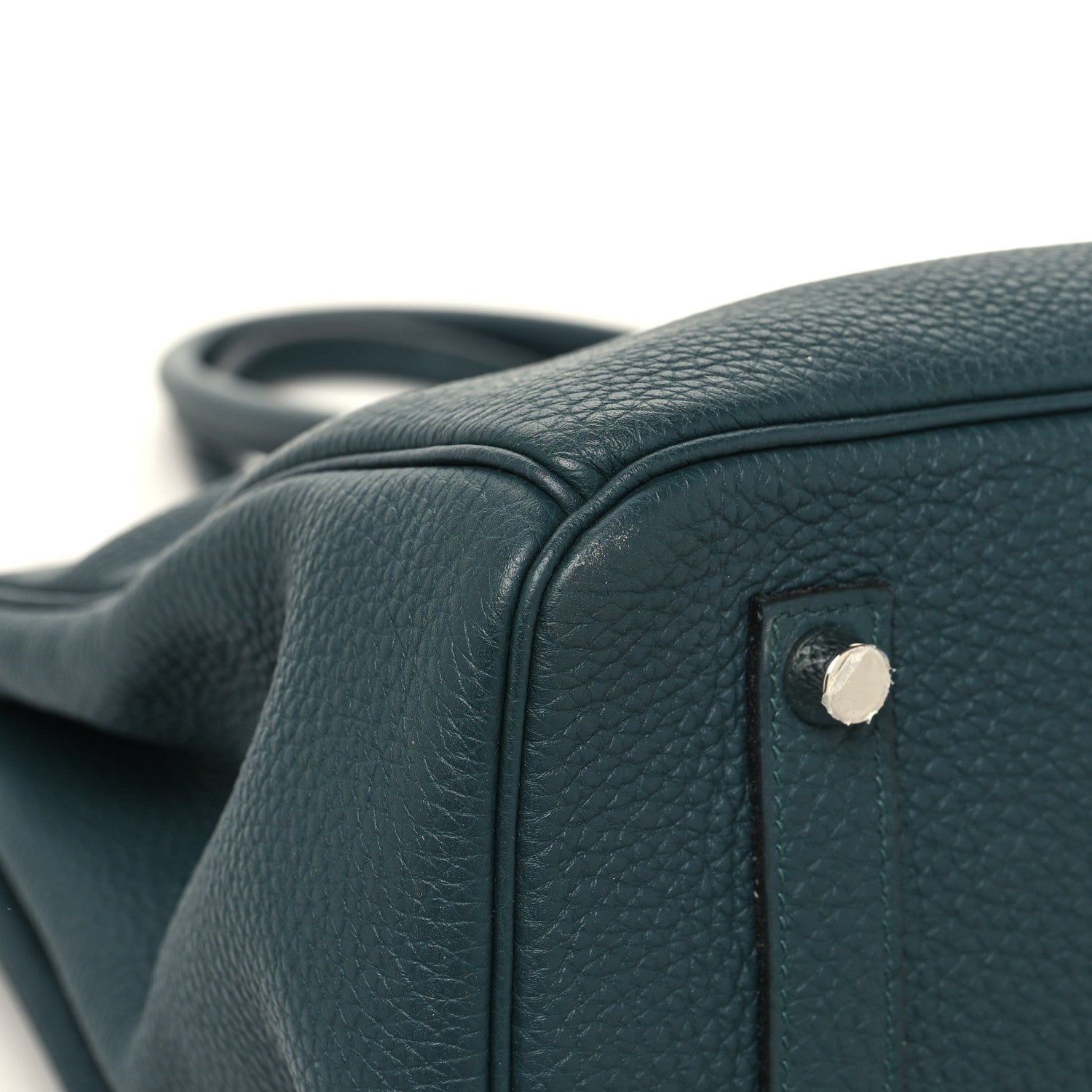 Hermes Togo Swift Officier Birkin 35 Vert Cypress Bleu Zellige 11 of 15