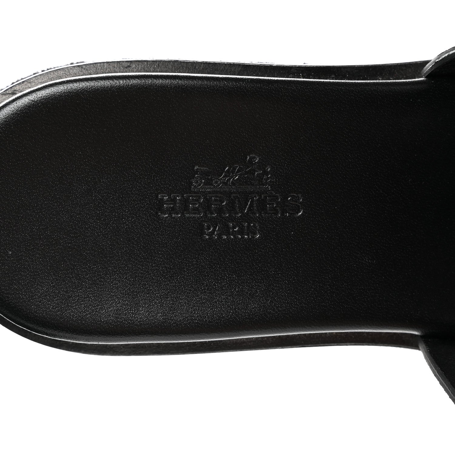 Hermes Calfskin Suede Eze 30 Sandals 36 Black 6 of 9