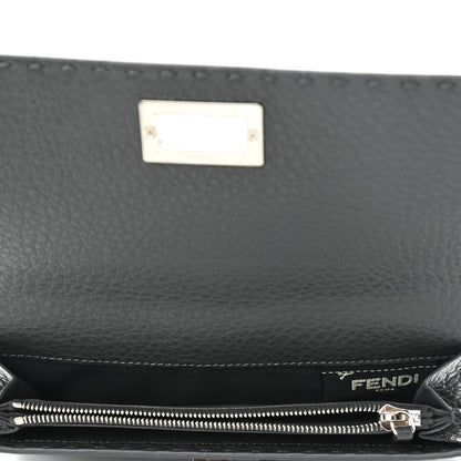 Fendi Cuoio Romano Selleria Peekaboo Continental Wallet Asfalto 5 of 10